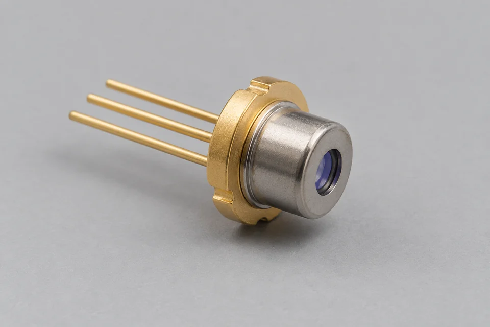 laser diode in complete metal optical package with electrical pins