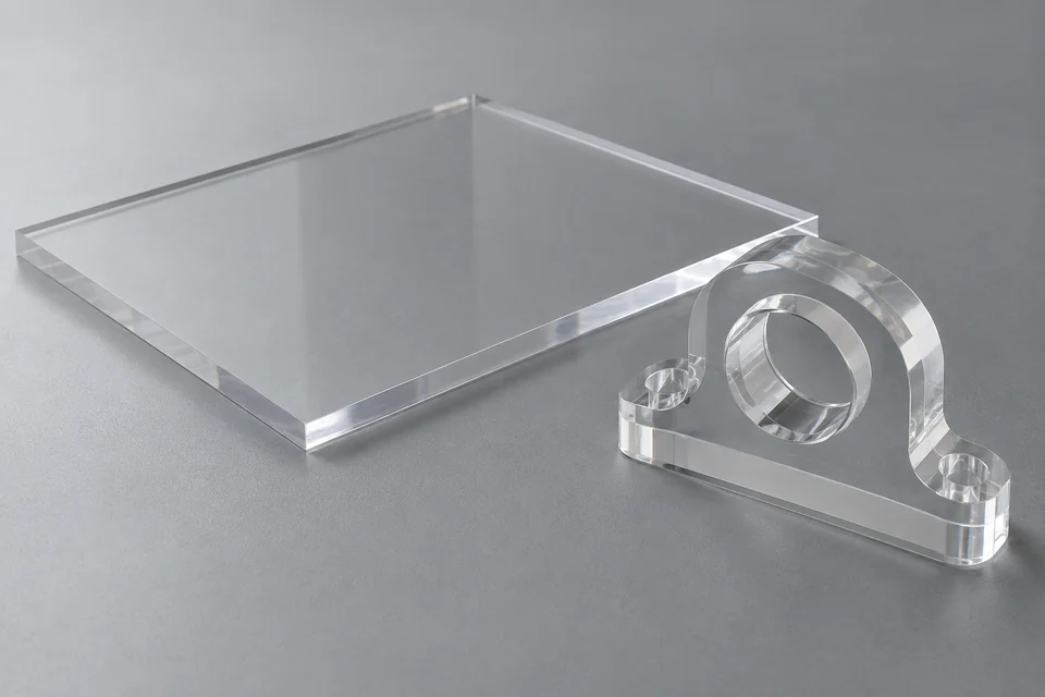 clear PMMA acrylic sheet and polished transparent acrylic part