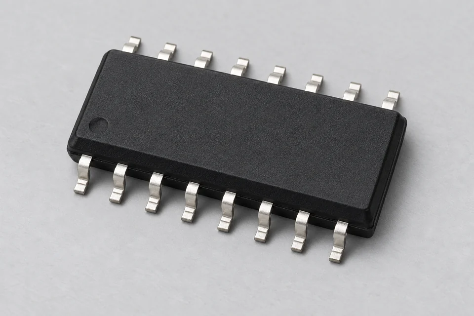 Unbranded one-axis MEMS gyro in a sealed SOIC-style package.