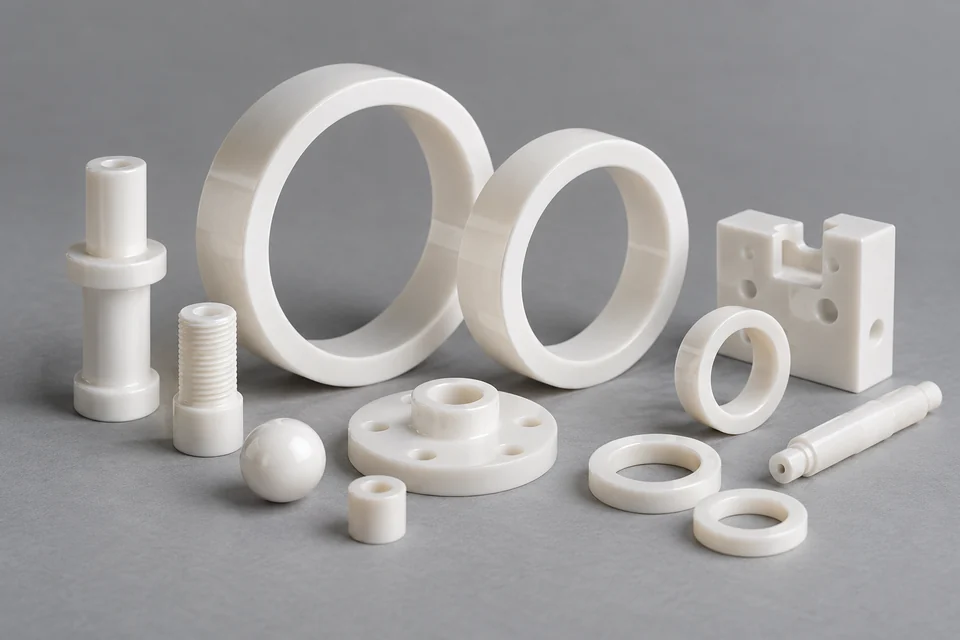 zirconia ceramic rings and precision white ceramic parts